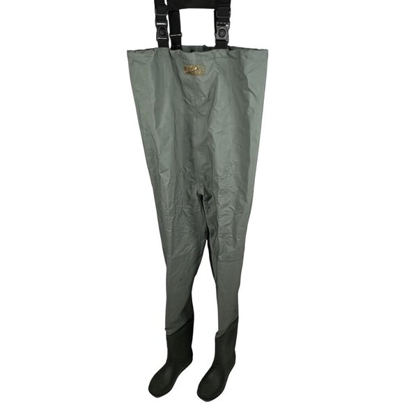 Cabelas Mens 9 Dry-Plus Chest Waders Adjustable Straps Attached Boots Waterproof - Picture 1 of 16